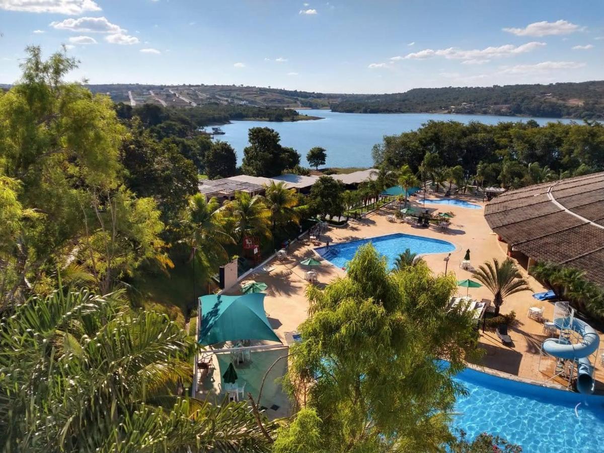 Enseada Nautico Apart Flat I Vista Para O Lago Corumba Caldas Novas Eksteriør bilde